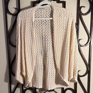 Grace Karin Beige Open Knit Cardigan